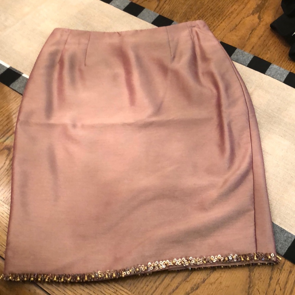 Donna Morgan Knee length skirt with beading trim